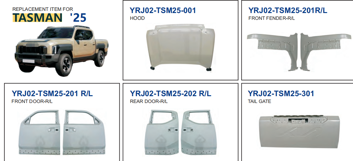 Suitable for KIA TASMAN 2025 Replaced Engine Hood Panel